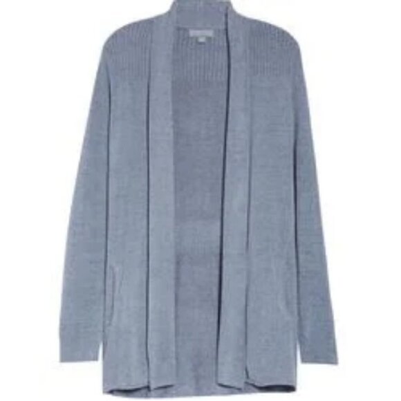💕BAREFOOT DREAMS💕 CozyChic Open Cardigan ~ Dusk Blue Medium M NWT - Picture 4 of 12